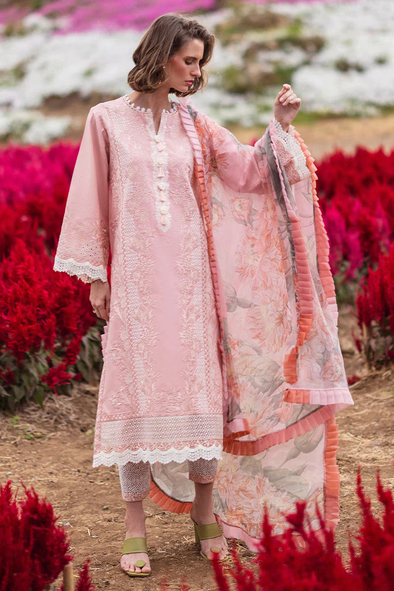 The Secret Garden by Mushq Stitched 3 Piece Embroidered Lawn Suit MQ24SG D-1A ROSEWOOD- Summer Collection