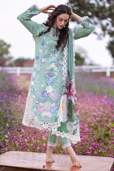 The Secret Garden by Mushq Stitched 3 Piece Embroidered Lawn Suit MQ24SG D-2A BRIMSTONE - Summer Collection