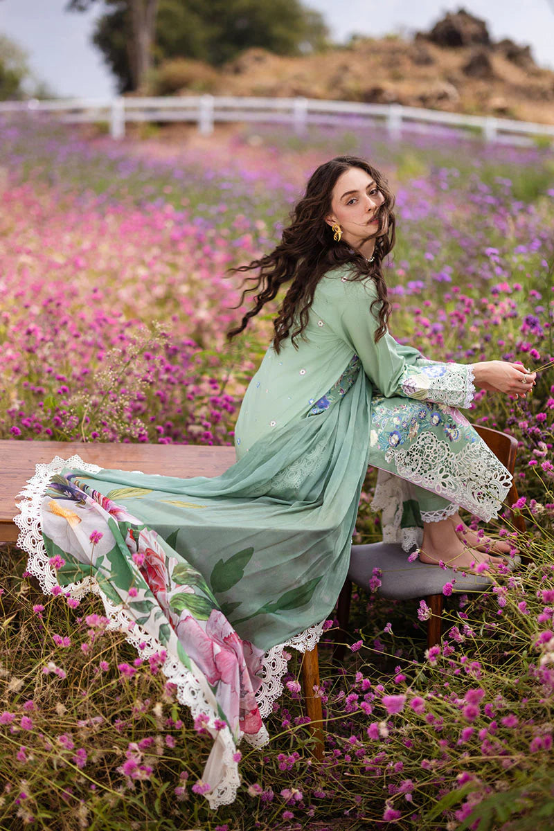 The Secret Garden by Mushq Stitched 3 Piece Embroidered Lawn Suit MQ24SG D-2A BRIMSTONE - Summer Collection