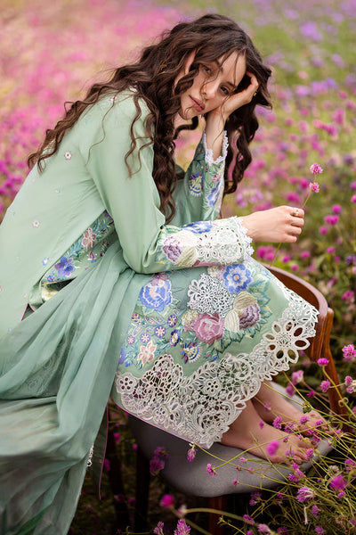 The Secret Garden by Mushq Stitched 3 Piece Embroidered Lawn Suit MQ24SG D-2A BRIMSTONE - Summer Collection