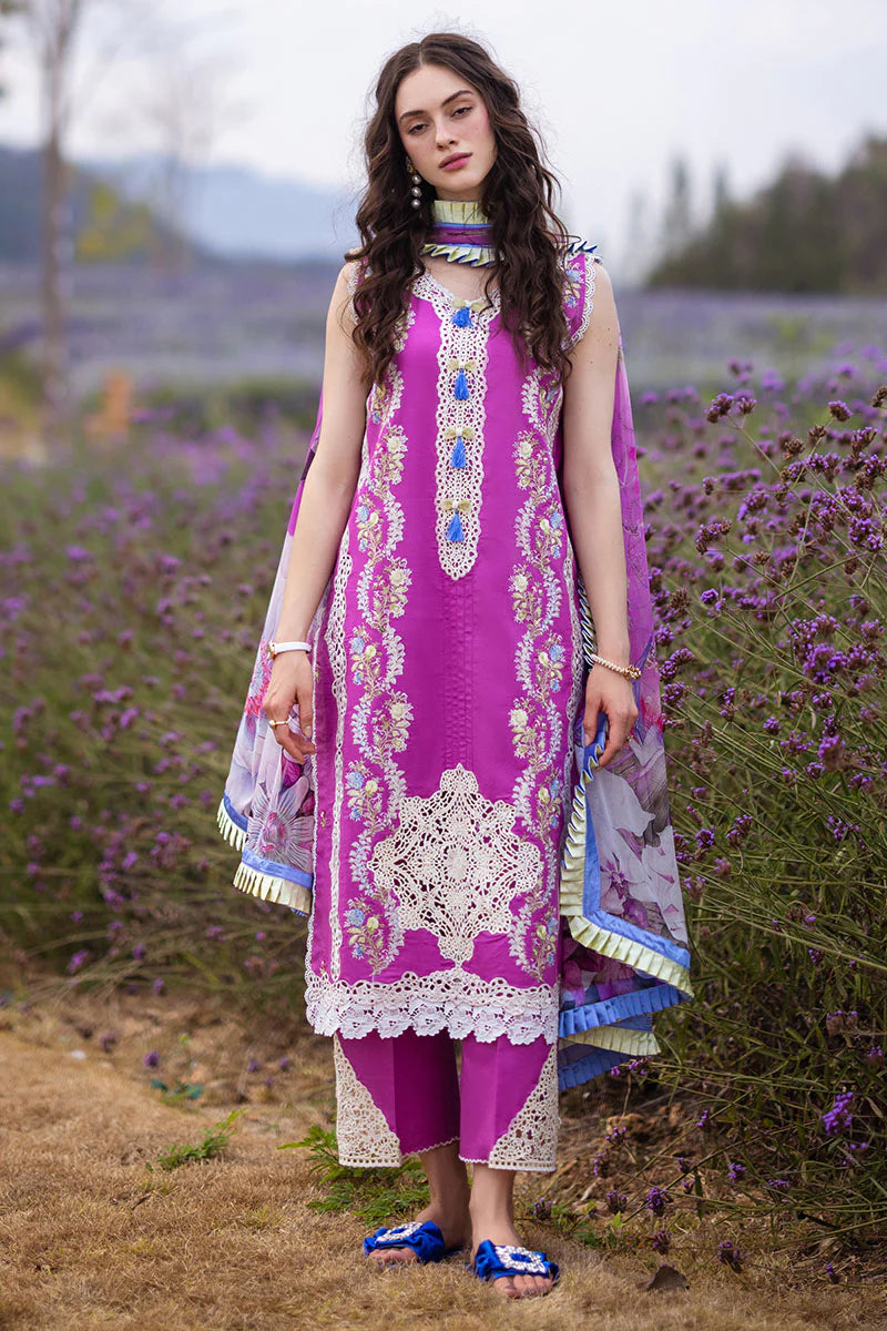 The Secret Garden by Mushq Stitched 3 Piece Embroidered Lawn Suit MQ24SG D-3A ENCHANTED BLOOM - Summer Collection