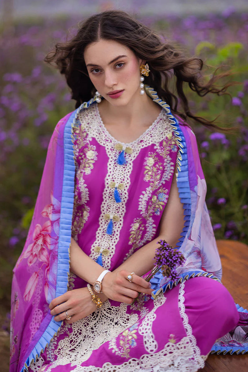 The Secret Garden by Mushq Stitched 3 Piece Embroidered Lawn Suit MQ24SG D-3A ENCHANTED BLOOM - Summer Collection