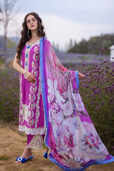 The Secret Garden by Mushq Stitched 3 Piece Embroidered Lawn Suit MQ24SG D-3A ENCHANTED BLOOM - Summer Collection