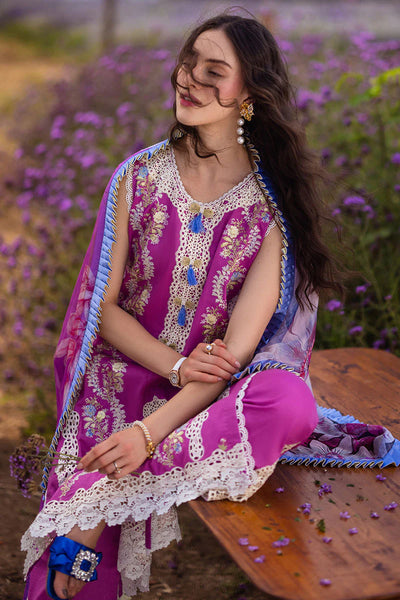 The Secret Garden by Mushq Stitched 3 Piece Embroidered Lawn Suit MQ24SG D-3A ENCHANTED BLOOM - Summer Collection