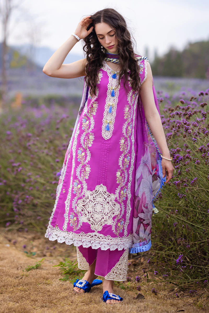 The Secret Garden by Mushq Stitched 3 Piece Embroidered Lawn Suit MQ24SG D-3A ENCHANTED BLOOM - Summer Collection