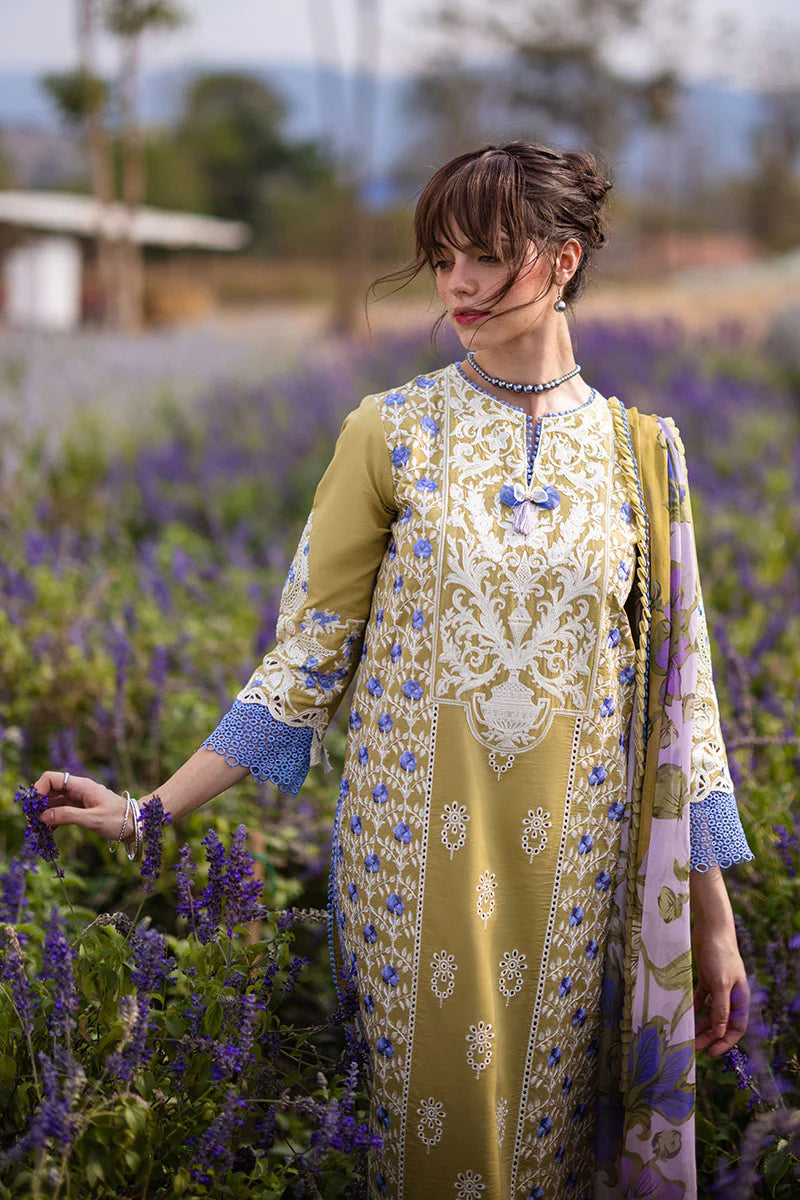 The Secret Garden by Mushq Stitched 3 Piece Embroidered Lawn Suit MQ24SG D-4A MYSTICAL FERN - Summer Collection