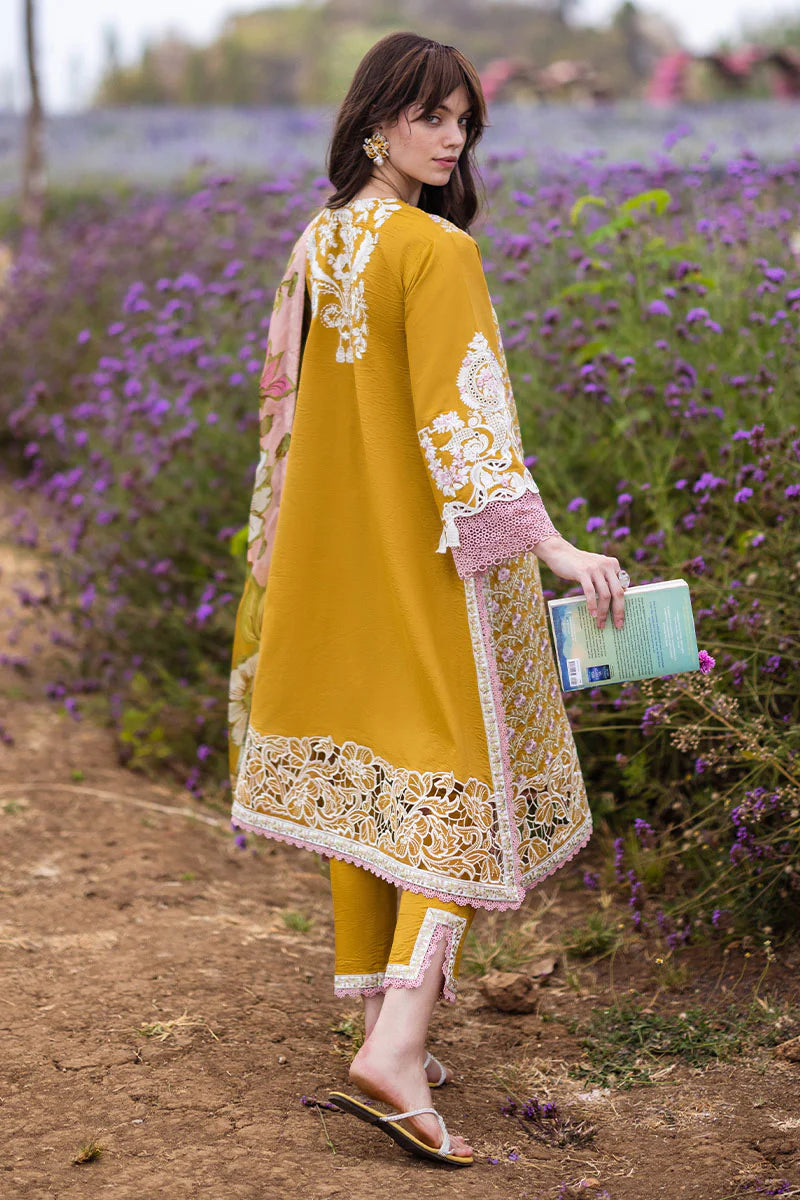 The Secret Garden by Mushq Stitched 3 Piece Embroidered Lawn Suit MQ24SG D-4B WHISPERING PETALS - Summer Collection