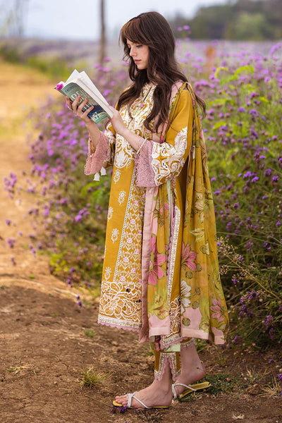 The Secret Garden by Mushq Stitched 3 Piece Embroidered Lawn Suit MQ24SG D-4B WHISPERING PETALS - Summer Collection