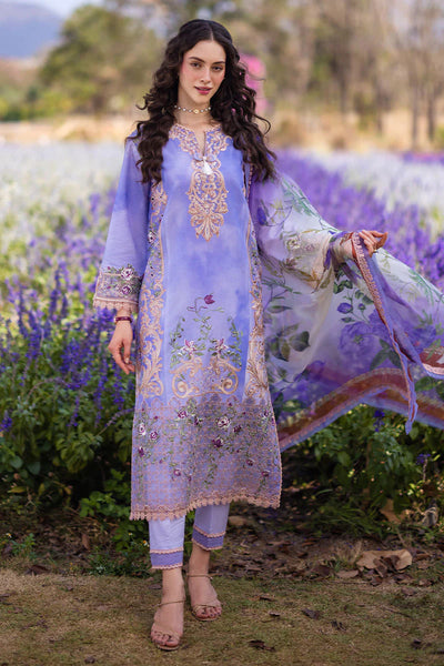 The Secret Garden by Mushq Stitched 3 Piece Embroidered Lawn Suit MQ24SG D-5A PURPLE EMPEROR - Summer Collection