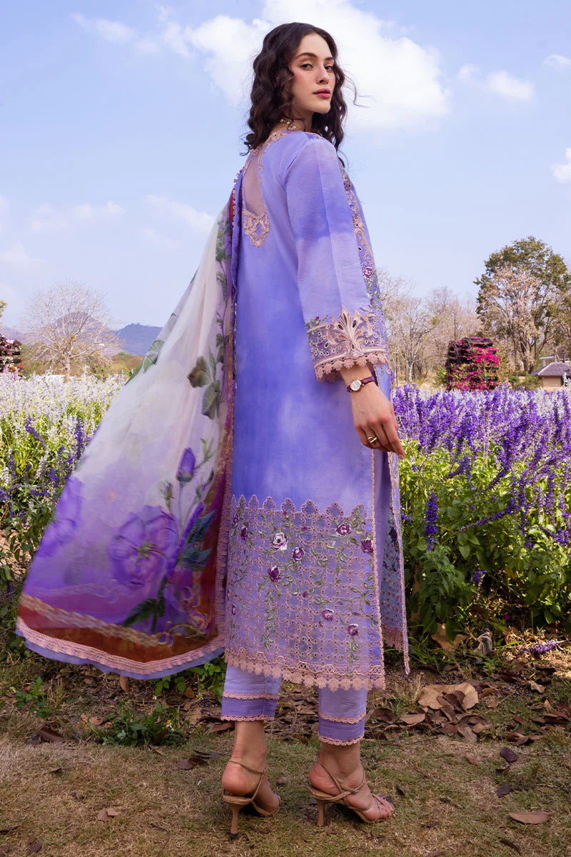 The Secret Garden by Mushq Stitched 3 Piece Embroidered Lawn Suit MQ24SG D-5A PURPLE EMPEROR - Summer Collection