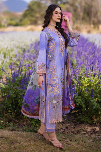 The Secret Garden by Mushq Stitched 3 Piece Embroidered Lawn Suit MQ24SG D-5A PURPLE EMPEROR - Summer Collection