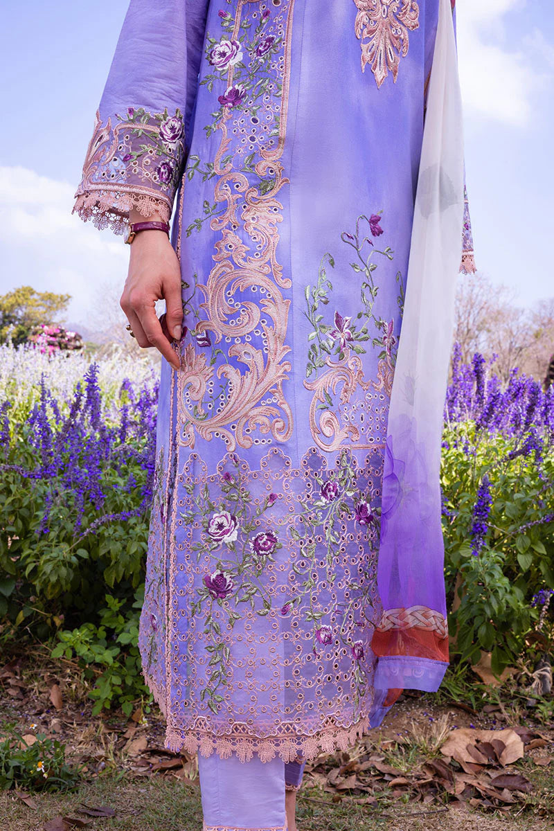 The Secret Garden by Mushq Stitched 3 Piece Embroidered Lawn Suit MQ24SG D-5A PURPLE EMPEROR - Summer Collection