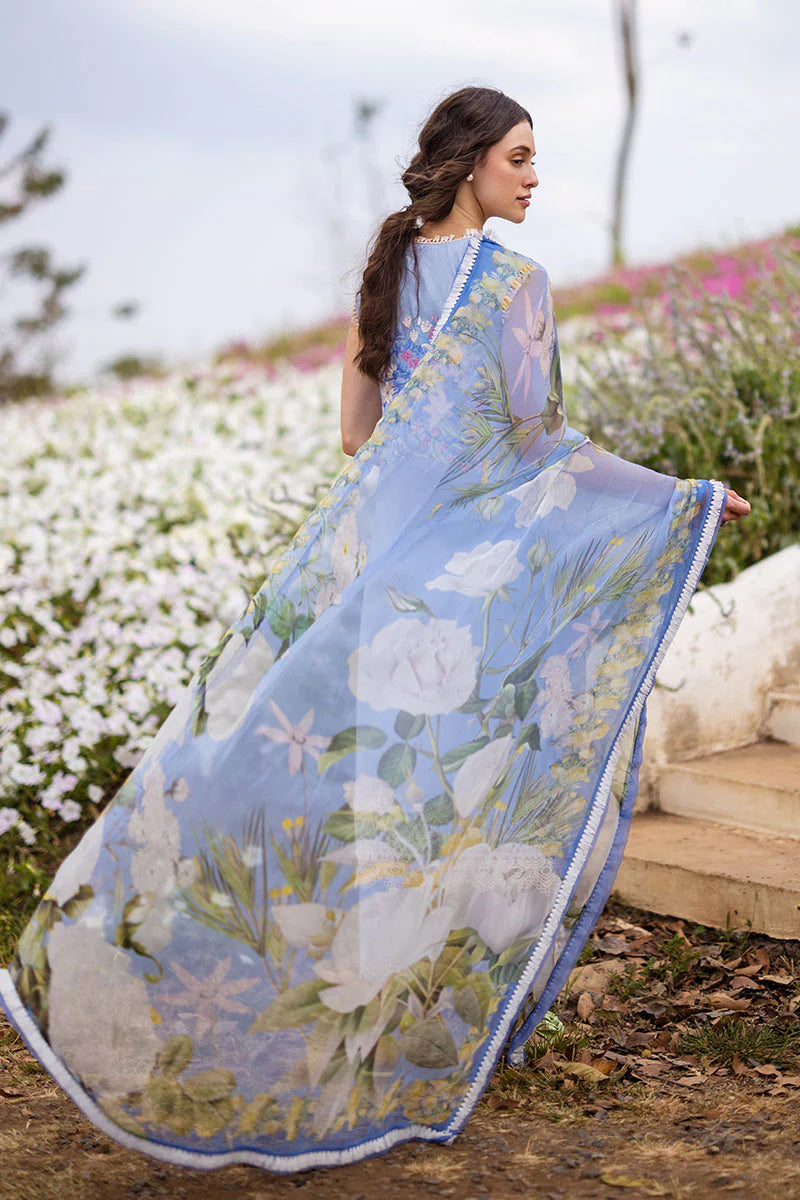 The Secret Garden by Mushq Stitched 3 Piece Embroidered Lawn Suit MQ24SG D-8A MYOSOTIS - Summer Collection