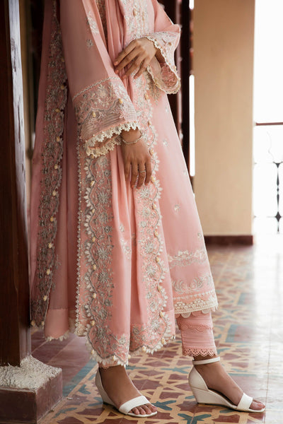 Zaha By Khadijah Shah Stitched 3 Pc Embroidered Lawn Suit - ZF23-06-Ela - Festive Collection D & M COLLECTION AND NIZAMI JEWELRY