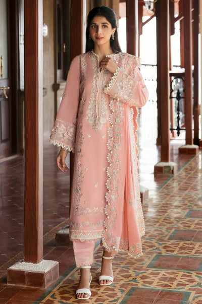 Zaha By Khadijah Shah Stitched 3 Pc Embroidered Lawn Suit - ZF23-06-Ela - Festive Collection D & M COLLECTION AND NIZAMI JEWELRY