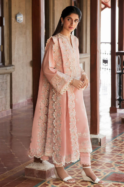 Zaha By Khadijah Shah Stitched 3 Pc Embroidered Lawn Suit - ZF23-06-Ela - Festive Collection D & M COLLECTION AND NIZAMI JEWELRY