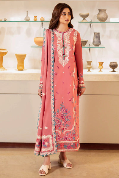 Zaha By Khadijah Shah Stitched 3 Piece Embroidered Lawn Suit ZKS24F ZL24-02 B LARMINA - Festive Collection