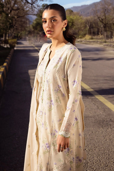 Zaha By Khadijah Shah Stitched 3 Piece Embroidered Lawn Suit ZKS24F ZL24-04 B ASEMA - Festive Collection