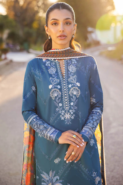 Zaha By Khadijah Shah Stitched 3 Piece Embroidered Lawn Suit ZKS24F ZL24-05 B EIRA - Festive Collection