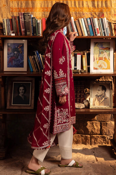 Zaha By Khadijah Shah Stitched 3 Piece Embroidered Lawn Suit ZKS24F ZL24-07 B ZENEL - Festive Collection