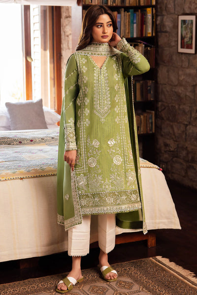 Zaha By Khadijah Shah Stitched 3 Piece Embroidered Lawn Suit ZKS24F ZL24-08 A ZEL - Festive Collection