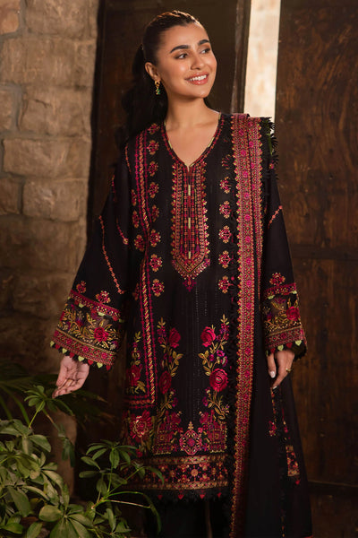 Zaha By Khadijah Shah Stitched 3 Piece Embroidered Lawn Suit ZKS24F ZL24-08 B ZEL - Festive Collection