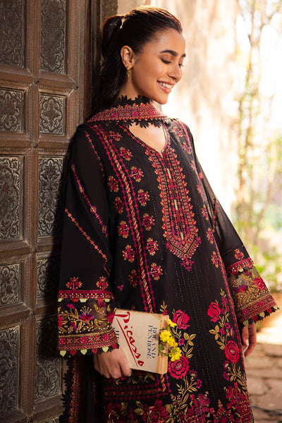 Zaha By Khadijah Shah Stitched 3 Piece Embroidered Lawn Suit ZKS24F ZL24-08 B ZEL - Festive Collection