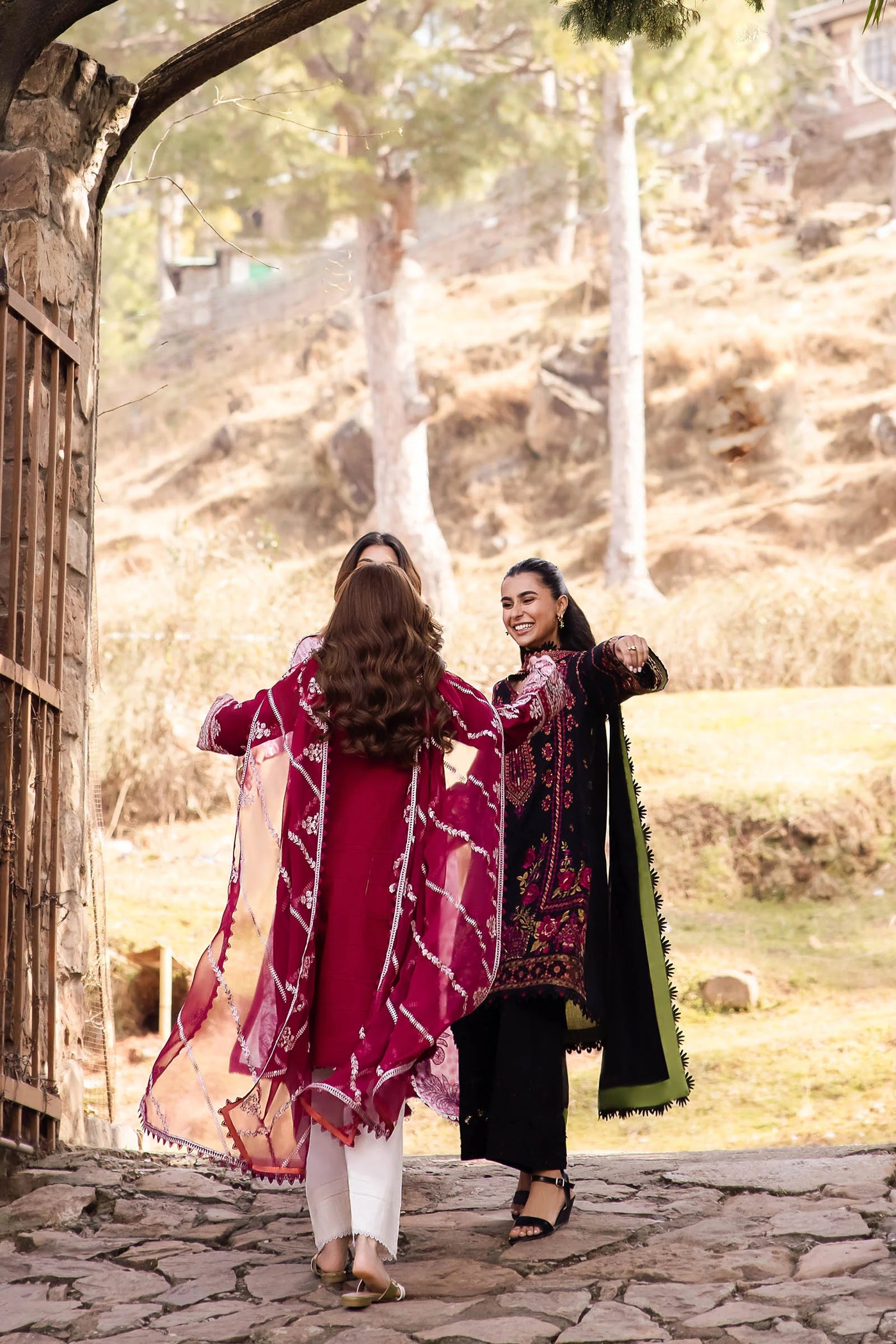 Zaha By Khadijah Shah Stitched 3 Piece Embroidered Lawn Suit ZKS24F ZL24-08 B ZEL - Festive Collection