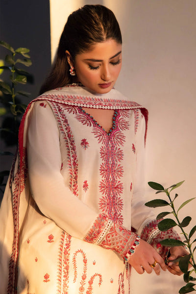 Zaha By Khadijah Shah Stitched 3 Piece Embroidered Lawn Suit ZKS24F ZL24-09 A ELANIA - Festive Collection