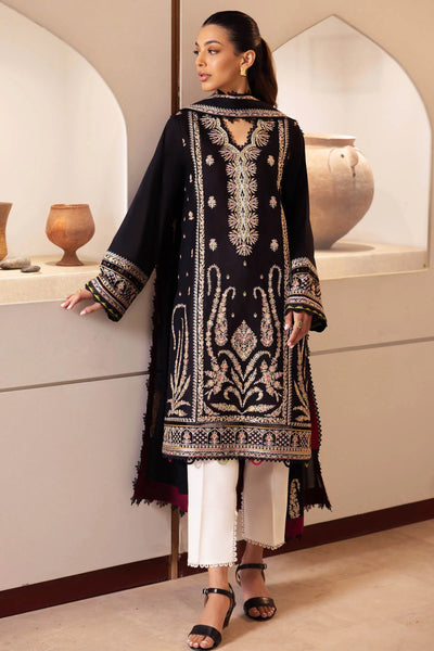 Zaha By Khadijah Shah Stitched 3 Piece Embroidered Lawn Suit ZKS24F ZL24-09 B ELANIA - Festive Collection