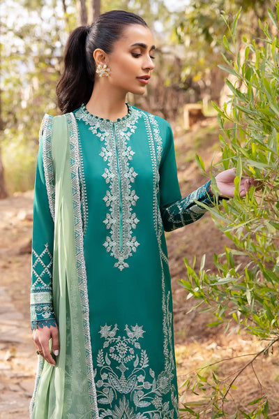 Zaha By Khadijah Shah Stitched 3 Piece Embroidered Lawn Suit ZKS24F ZL24-11 B VEJAH - Festive Collection