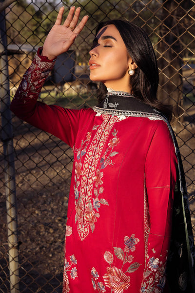 Zaha By Khadijah Shah Stitched 3 Piece Embroidered Lawn Suit ZKS24F ZL24-14 A GIZEM - Festive Collection