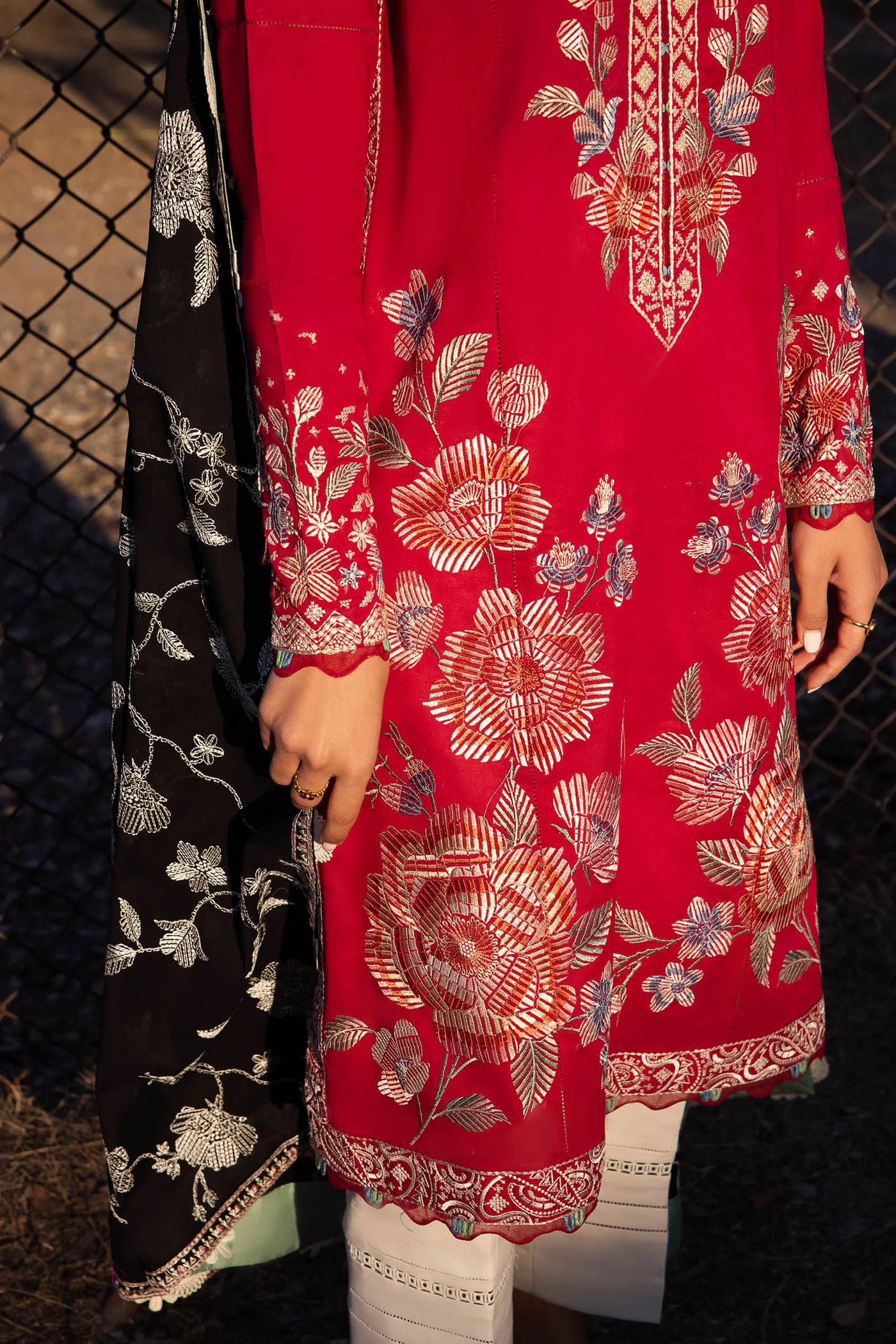 Zaha By Khadijah Shah Stitched 3 Piece Embroidered Lawn Suit ZKS24F ZL24-14 A GIZEM - Festive Collection