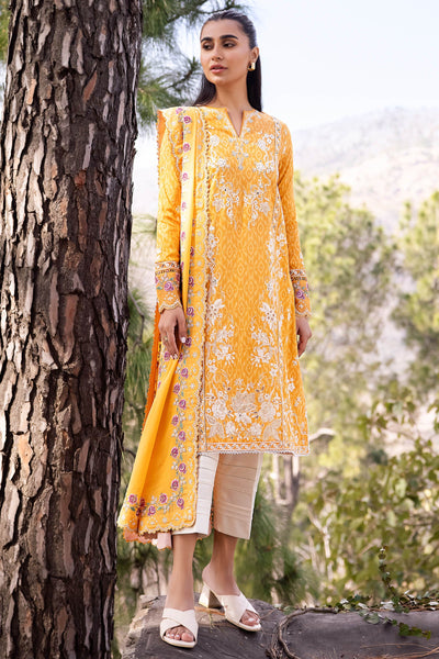 Zaha By Khadijah Shah Stitched 3 Piece Embroidered Lawn Suit ZKS24F ZL24-15 A NARINA - Festive Collection