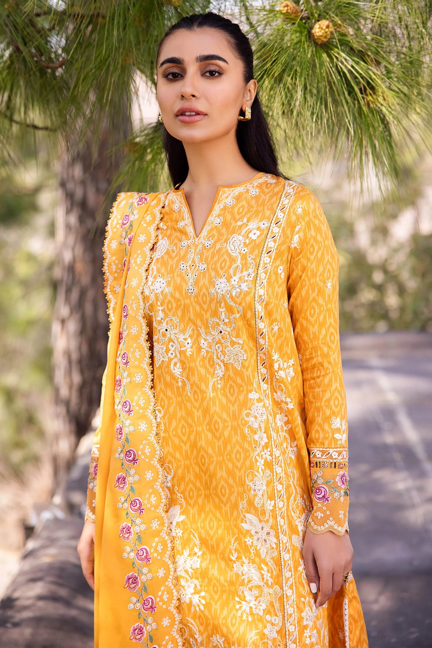 Zaha By Khadijah Shah Stitched 3 Piece Embroidered Lawn Suit ZKS24F ZL24-15 A NARINA - Festive Collection