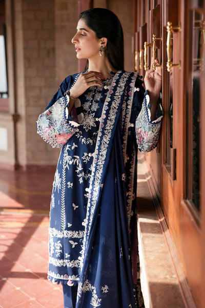 Zaha By Khadijah Shah Unstitched 3 Piece Embroidered Lawn Suit - ZF23-03-Serra - Festive Collection D & M COLLECTION AND NIZAMI JEWELRY