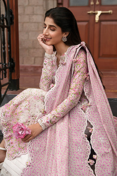 Zaha By Khadijah Shah Unstitched 3 Piece Embroidered Lawn Suit - ZF23-04-Leyla - Festive Collection D & M COLLECTION AND NIZAMI JEWELRY