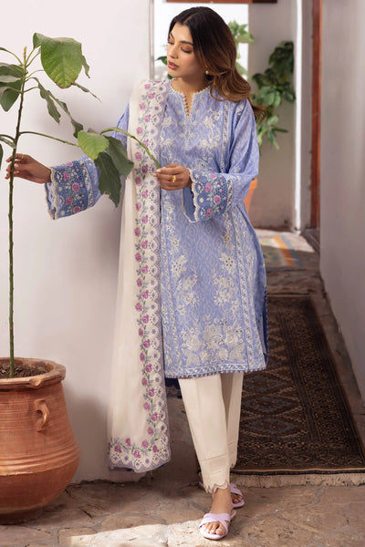 Zaha By Khadijah Shah Stitched 3 Piece Embroidered Lawn Suit ZKS24F ZL24-15 B NARINA - Festive Collection