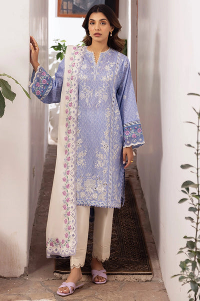 Zaha By Khadijah Shah Stitched 3 Piece Embroidered Lawn Suit ZKS24F ZL24-15 B NARINA - Festive Collection