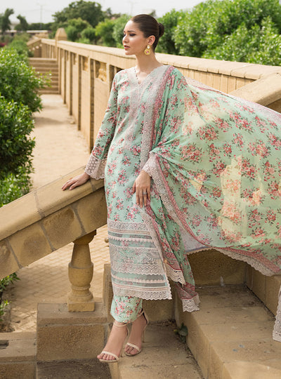 Zainab Chottani Stitched 3 Piece Embroidered Lawn Suits AABROO-6A - Summer Collection D & M COLLECTION AND NIZAMI JEWELRY