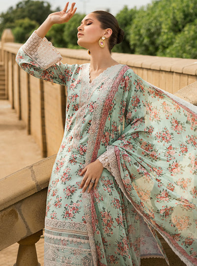 Zainab Chottani Stitched 3 Piece Embroidered Lawn Suits AABROO-6A - Summer Collection D & M COLLECTION AND NIZAMI JEWELRY