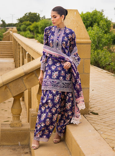 Zainab Chottani Stitched 3 Piece Embroidered Lawn Suits AABROO-6B - Summer Collection D & M COLLECTION AND NIZAMI JEWELRY