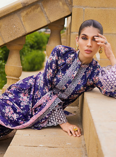 Zainab Chottani Stitched 3 Piece Embroidered Lawn Suits AABROO-6B - Summer Collection D & M COLLECTION AND NIZAMI JEWELRY