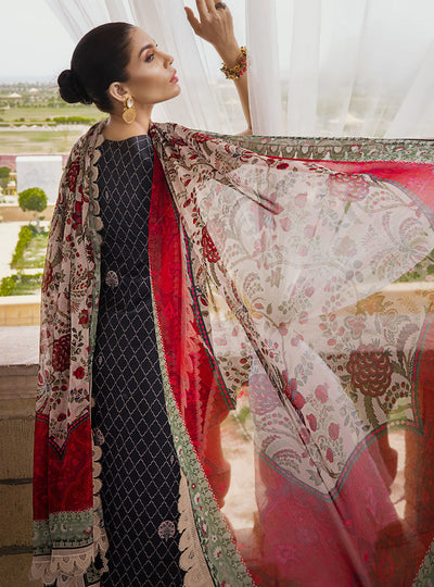 Zainab Chottani Stitched 3 Piece Embroidered Lawn Suits SADABAHAR-9A - Summer Collection D & M COLLECTION AND NIZAMI JEWELRY