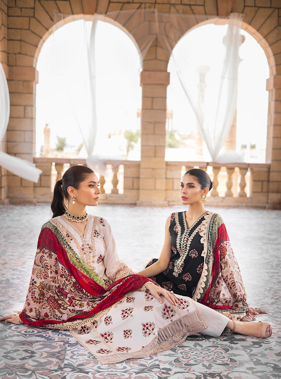 Zainab Chottani Stitched 3 Piece Embroidered Lawn Suits SADABAHAR-9A - Summer Collection D & M COLLECTION AND NIZAMI JEWELRY