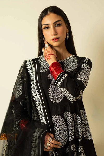 Zara Shahjahan Stitched 3 Piece Embroidered Suit ZEL23-V2-D3 - Summer Collection D & M COLLECTION AND NIZAMI JEWELRY