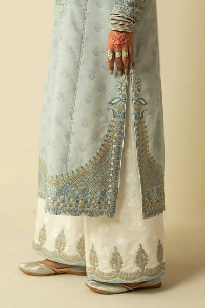 Zara Shahjahan Unstitched 3 Piece Embroidered Suit ZEL23-V2-D1 - Summer Collection D & M COLLECTION AND NIZAMI JEWELRY