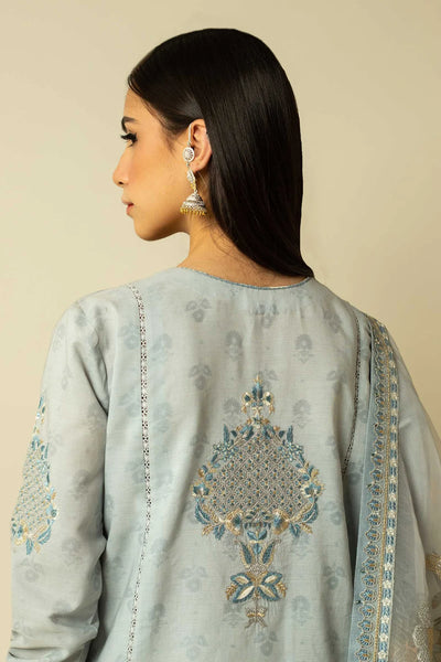 Zara Shahjahan Unstitched 3 Piece Embroidered Suit ZEL23-V2-D1 - Summer Collection D & M COLLECTION AND NIZAMI JEWELRY