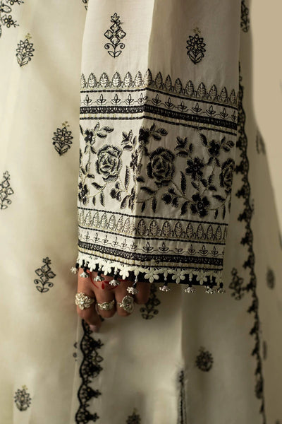 Zara Shahjahan Unstitched 3 Piece Embroidered Suit ZEL23-V2-D5 - Summer Collection D & M COLLECTION AND NIZAMI JEWELRY