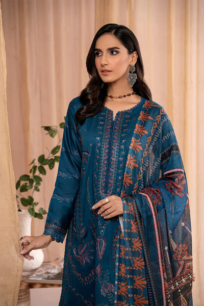 Zarif Unstitched 3 Piece Embroidered Lawn Suit ZEA-04 KIARA - Eid Collection D & M COLLECTION AND NIZAMI JEWELRY